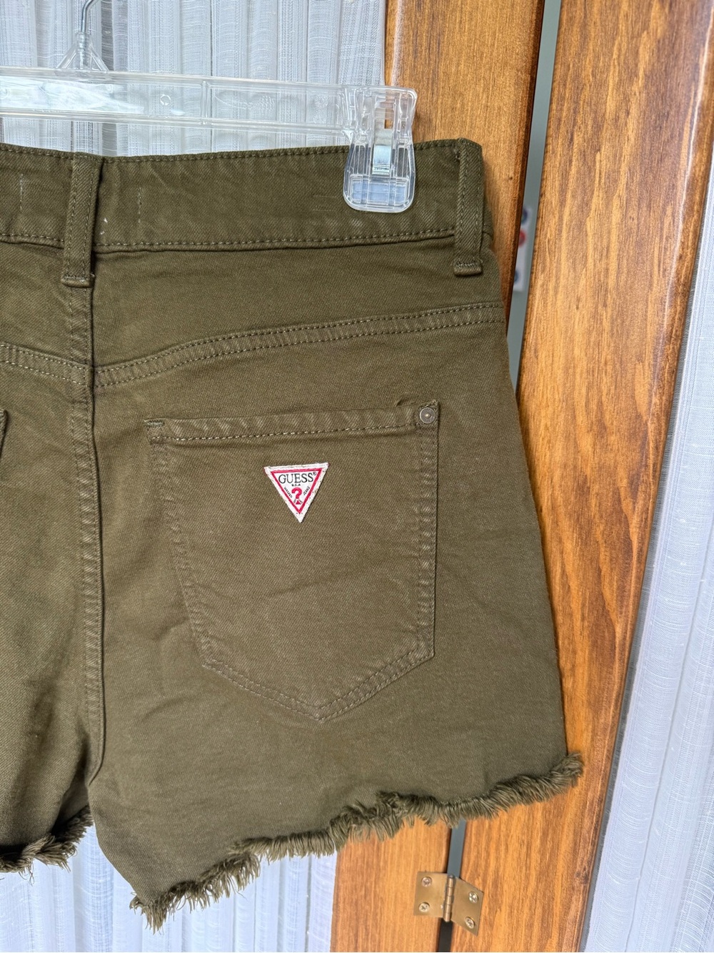 VTG GUESS Olive Green Cutoff Denim Shorts